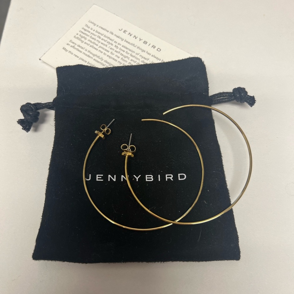 Jenny Bird Starlet 2.5 in gold hoop earrings